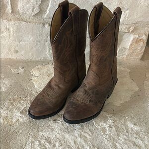 Kids Brown Western Cowboy Boots